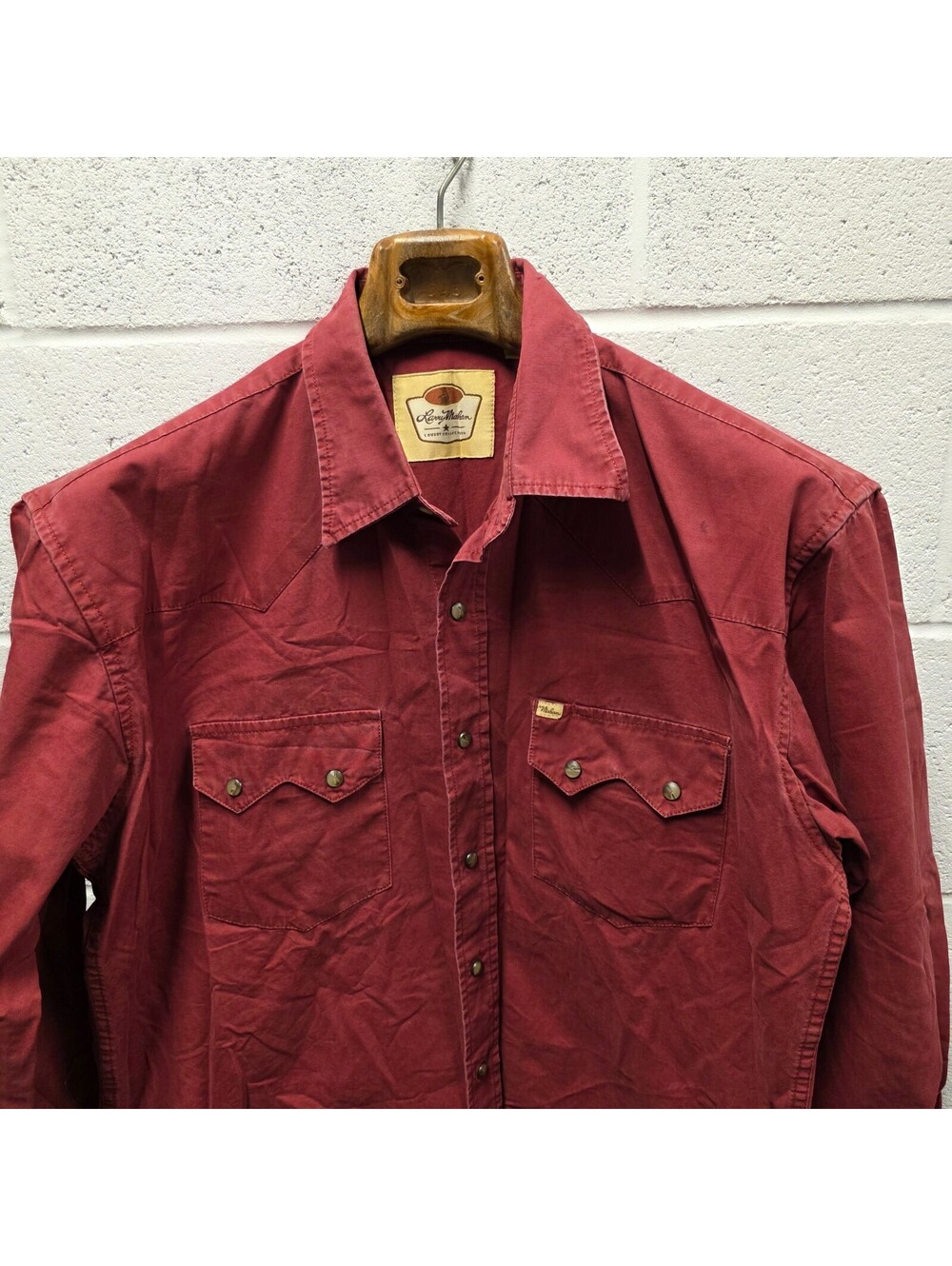 Larry Mahan Cowboy Collection Shirt Mens XL 25x33 Western Snap Pearl Buttons